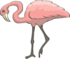 Curious Flamingo Clip Art